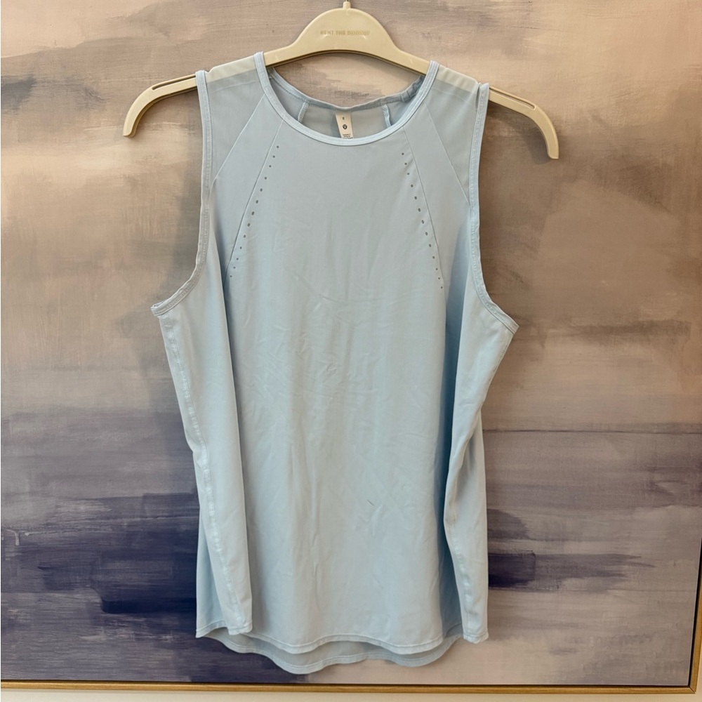 Lulu Sculpt Light Blue Sleeveless Women's Athletic Top